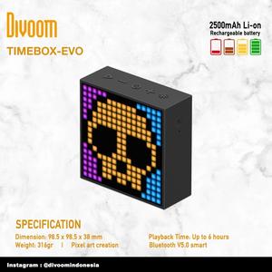 Jual Divoom Timebox Evo - Pixel Art Smart Bluetooth Speaker - Jakarta ...