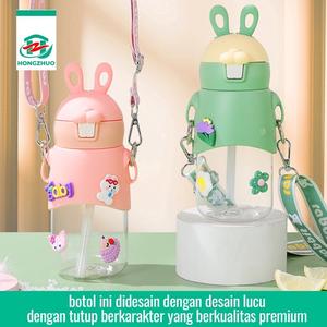 Jual New Botol Minum Motif Rabbit 600Ml + Free Stiker 3D + Tali Botol ...