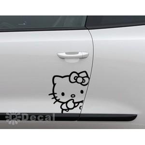 Jual Stiker Body Mobil Hello Kitty Intip Lucu Peeping Decal Car Sticker ...