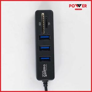 Jual PORTABLE USB HUB 3 PORT WITH CARD READER - [HITAM] - Jakarta Barat ...