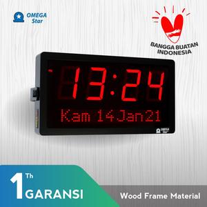 Jual Jam Digital Dinding Kayu Clock and Date Wooden Digital Clock - Kab ...