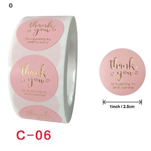Jual @#111Id 500Pcs Per Roll Thank You Sticker Seal Labels Pink Label ...