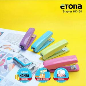 Jual Stapler Etona Hd 50/ Stapler Besar Isi No.3 + Isi 1 Bar - HOTPINK