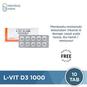 Jual L-Vit D3 1000 10 Tablet - Memenuhi Kebutuhan Vitamin D - Jakarta ...