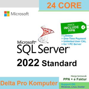 Jual Ms SQL Server 2022 Standard 24 Core Unlimited User CAL Lifetime ...