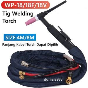 Kit Torcia TIG Raffreddata Ad Acqua WP18 4 M – Connettore Europeo, Copertura In Denim, 350A Per Saldatura Argon