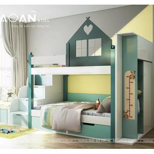 Jual Bunk Bed Kids Tempat Tidur Tingkat Green Divan Anak 2 Bed Laci