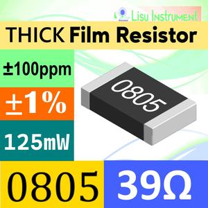 Jual 39Ω 0805 2012(mm) ±1% THICK Film SMD Resistor 125mW 39R - Kota ...