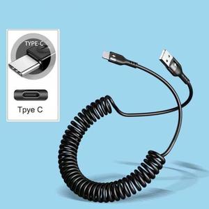 Jual Kabel Charger USB Type C Spring Telescopic Fast Charging 40W 5A ...
