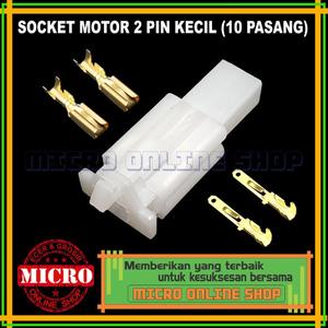 Jual Socket Motor 2 Pin Ukuran Kecil + Skun Isi 10 / Soket Konektor ...