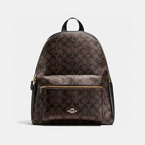 Jual Coach Signature Charlie Backpack F58314 In Brown Black