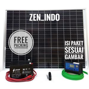 Jual Paket Hemat Solar Panel 50WP 50 WP termasuk Aki 12V12ah FREE ...