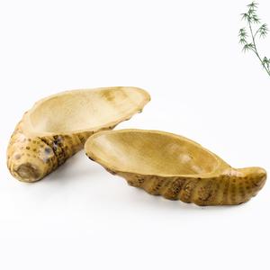 Jual Spiral Bamboo Root Carving Dish Creative Conch-shaped Kitchen ...