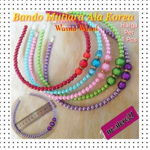 Jual Bando Mutiara Manik Mote Warna Wanita Anak Dewasa Termurah ...