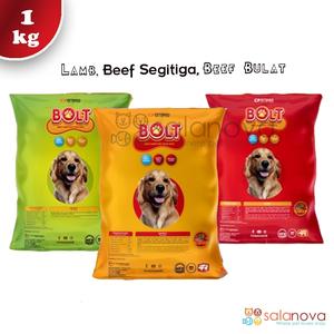 Jual Bolt Dog 1kg Makanan Anjing Dog Food - Beef Segitiga - Kota Depok ...