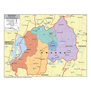 Jual Peta Rwanda ukuran besar tanpa bingkai - 125x162cm - Kab ...