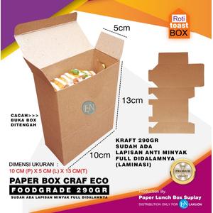 Jual kla box roti toast take away / bread toast / roti bakar / kemasan ...