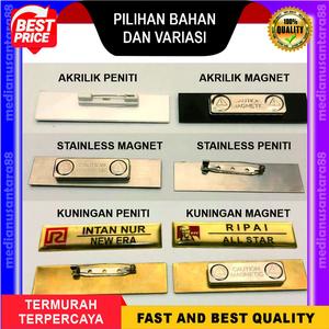 Jual Name Tag Acrylic Chest Nameplate Magnet Pin / Can Unit - Jakarta ...