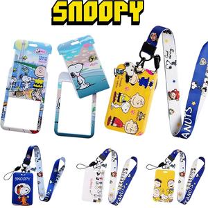 Jual Snoopy Id Card Holder Lanyard Cartoon Girls Boys Credential - Kota ...