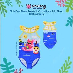 Babyhug Sleeveless Cross Back Animals Printed Frock Style Swimsuit - Purple
