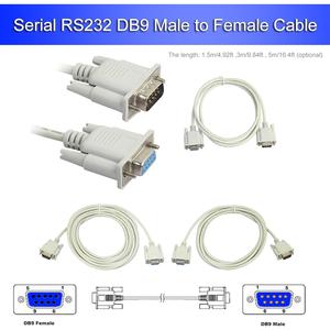 Jual Rs232 Db9 9 Pin Male To Female Serial Port Cable Industrial - Kota ...
