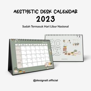Jual Designall Kalender Meja Kalender Duduk Aesthetic Tahun 2023 Spiral ...