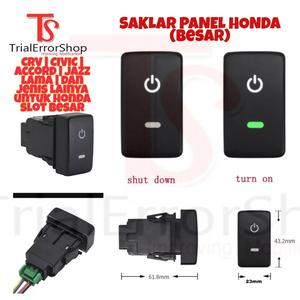 Jual LOGO POWER SWITCH FOGLAMP HONDA SAKLAR PANEL HONDA BESAR TOMBOL ON ...