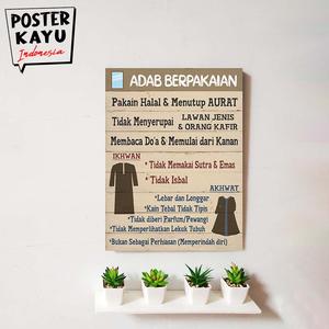 Jual Poster Kayu Indonesia adab berpakaian (1) - Jakarta Selatan ...