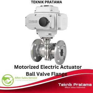 Jual Motorized Electric Actuator On Off Ball Valve SS Flange JIS 10k 3 ...