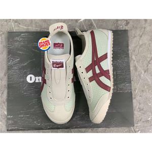 Jual Sepatu Slip On Leather Onitsuka Tiger Mexico 66 Cream Maroon