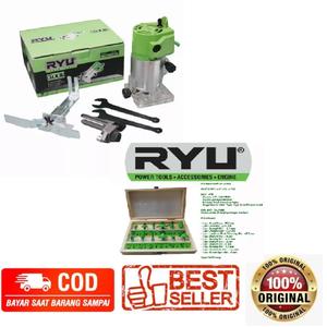 Jual Paket Mesin Trimmer Profil kayu RYU dan Router Bits Set 12 pcs RYU ...