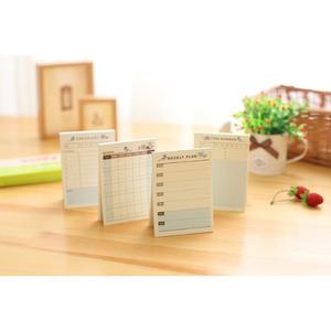 Jual J2 - Pad Sticky Note Memo Weekly Monthly Schedule For Stat ...