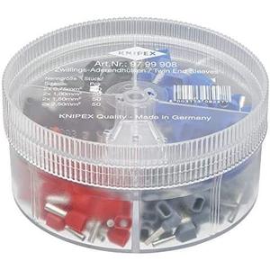Knipex End Sleeves/Ferrules With Collar - 14mm Blue Crimp Connectors For 2.5mm Cable (200 Pcs)