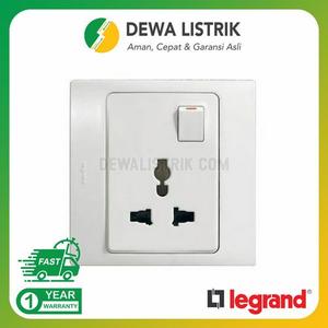 Jual Legrand 281120 - Mallia - Multistandard switched socket - white ...