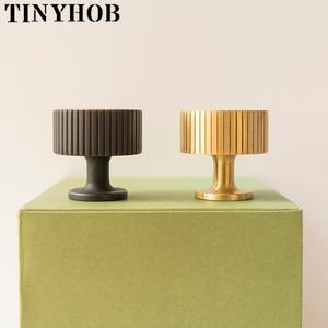 Jual Antique Bronze Vertical lines Solid Brass Drawer Knobs Bedroom ...