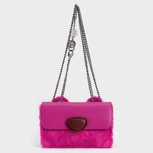 Charles And Keith Pink Fur Bag Jual New Charles Keith Lotso Furry