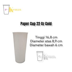 Jual gelas kertas papercup paper cup 22 oz cold polos - Jakarta Barat ...