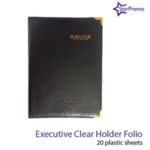 Jual Map Kulit Clear Holder Folio 20 lembar Raport Menu Sertifikat ...