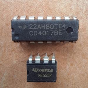 Jual NE555+CD4017 Rangkaian Lampu Berjalan running LED set DIP PCB kit