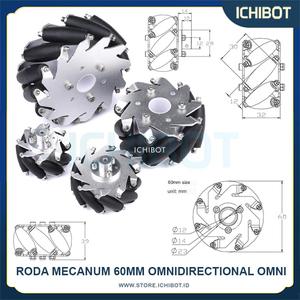 Jual Roda Mecanum 60mm Omnidirectional Omni Wheel Roda Diameter 60 mm ...