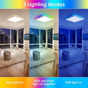 Jual Led Ceiling Light Square Rgb Dimmable Modern Ceiling Lamp Home ...