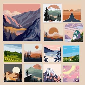 [20x20] Paint By Number Painting By Numbers Kit DIY Digital Oil Lukisan Canvas Seri Sanrio 2