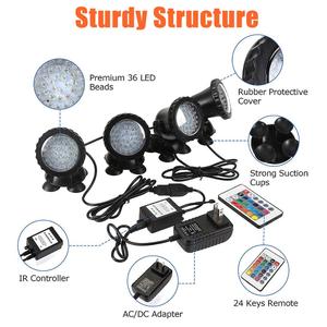 Jual A 36 Led Rgb Submersible Pond Spotlight Remote Control Garden ...