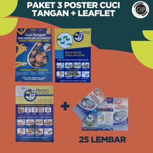 Promo Pakat 3 Poster+25 Leaflet Cuci Tangan-Cuci Tangan Nakes - Rumah ...