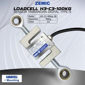 Promo BISA GOSEND! Load Cell ZEMIC H3 C3 100kg Tipe S Loadcell Sensor ...