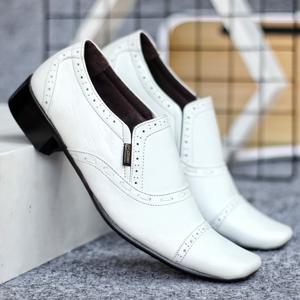 Promo Sepatu Formal Pantofel Putih Pria Kulit Premium Original Branded