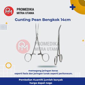 Jual Gunting Pean Bengkok 14cm instrumen medis untuk kebutuhan lab dan ...