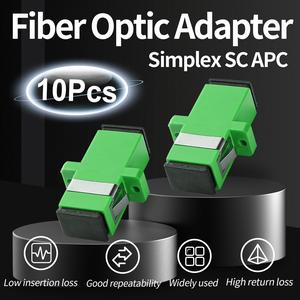 Jual 10 Pcs SC APC Couplers, Simplex Fiber Optical Adapters Cable ...
