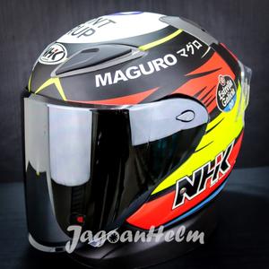 Jual NHK HELM R6 SERGIO | BLACK DOFF | R-6 HALF FACE R 6 - Kota Bandung ...