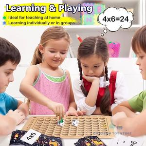 Jual IMPORT Montessori Multiplication Board Game Math Wooden Toys Kids ...